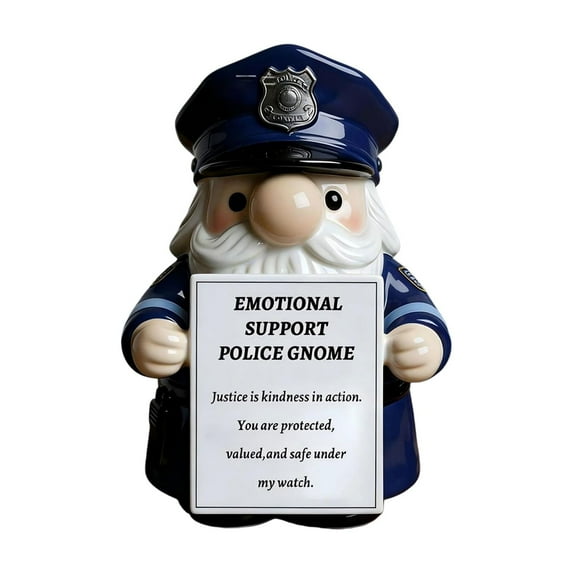 Emotional Support Gnome Collectible Resin Figurine, Comforting Decor for Home Desk Shelf, Gift for Mental Wellness & Calming Atmosphere Creation,A