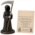 thumbnail image 1 of Emotional Support Grim Reaper Figurine – Exhausted Gothic Statue with Support Card, Funny Ironic Desk Decor - for Office Coworkers, Black Robe Mystery Figure (Go), 1 of 7