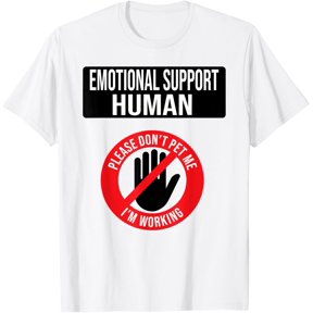 Emotional Support Human Halloween Costume Do Not Pet Me T-Shirt