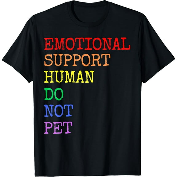 Emotional Support Human Service Funny Dog Owner T-Shirt