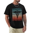 thumbnail image 1 of Emotional Support Husband Chic Men's Cotton Short Sleeve HD Print Tee for Casual T-Shirt Crew Neck Top Black L, 1 of 7