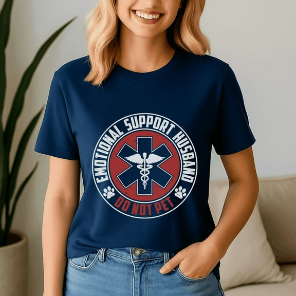 Emotional Support Husband Funny T-Shirt – Do Not Pet Shirt, Husband Gift, Father Day Tee