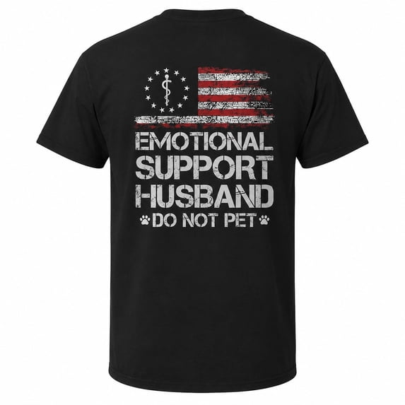 Emotional Support Husband Graphic T-Shirt, Unisex Classic Fit Tee