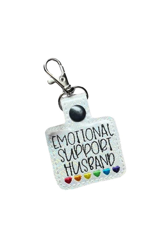 Emotional Support Keychain Snap Button Keyring Charm Car Key Holder Bag Pendant Keychain Accessories for Girl Gift