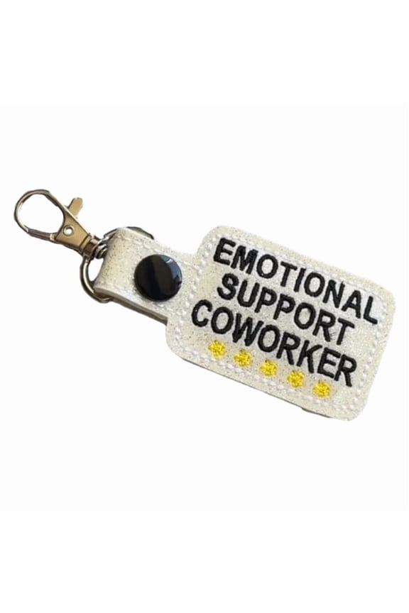 Emotional Support Keychain Snap Button Keyring Charm Car Key Holder Bag Pendant Keychain Accessories for Girl Gift
