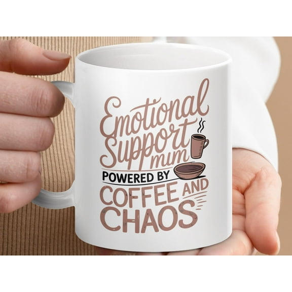 Emotional Support Mum Mug, Funny Mothers Day Coffee Cup Gift