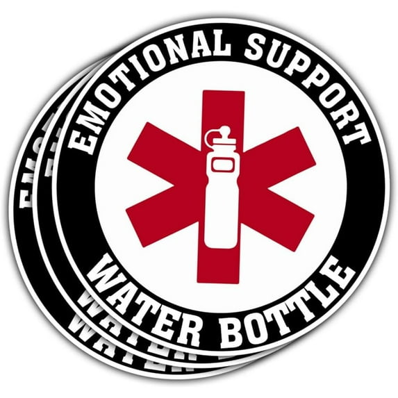 Emotional Support Water Bottle Sticker, Nurse Stickers Water Bottles, Sarcastic Stickers for Adults - Vinyl Stickers 3'' Waterproof for Water Bottles Laptop Phone Car Window Helmet (ES 1) (5x5inch)