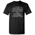 thumbnail image 1 of I'm Too Emotionally Attached To Fictional Characters Hilarious Tshirt Novelty Humor Graphic Tees Sarcastic Fiction Lovers Gift For Christmas Vacations Birthday Funny T Shirt, 1 of 5