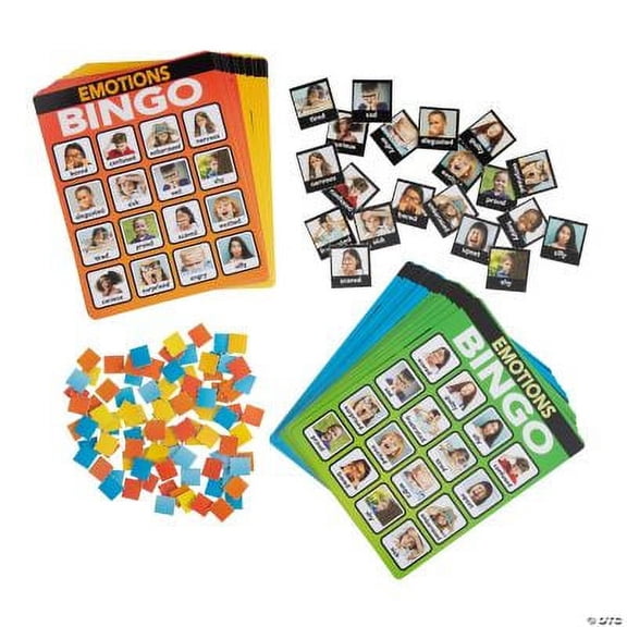 Emotions Bingo, Classroom, Educational, 646 Pieces