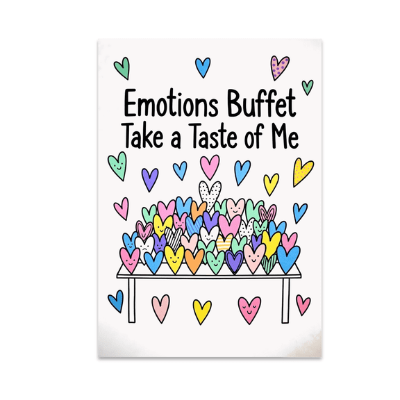 Emotions Buffet Take a Taste of Me - Emotional Healing Decor - 13x19 Poster Print