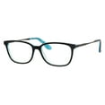 thumbnail image 1 of Emozioni 4044 Full Rim Rectangular Black Turquoise Palladium Eyeglasses, 1 of 5