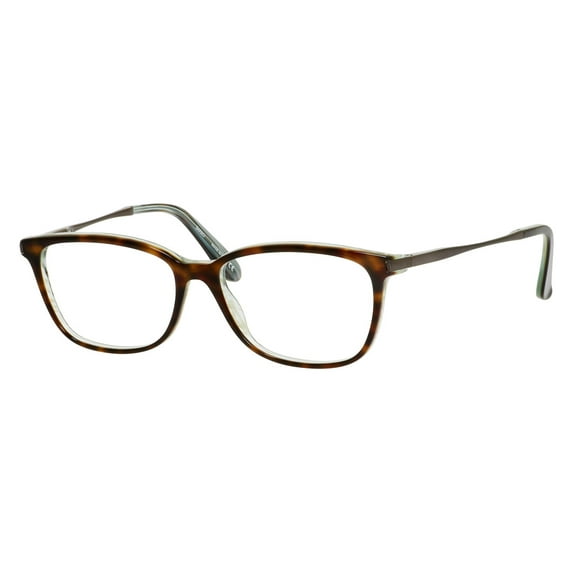 Emozioni 4044 Full Rim Rectangular Havana Green Gray Eyeglasses