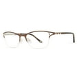 thumbnail image 1 of Emozioni 4398 Semi-Rimless Cat Eye/Butterfly Brown Gold Eyeglasses, 1 of 2
