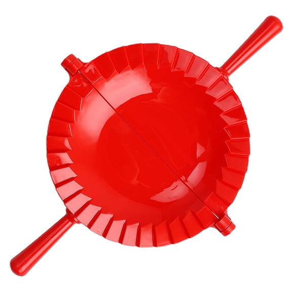 Empanada Maker Press, 2-In-1 Dumpling and Pie Mold, Plastic Dough Cutter Sealer, Handheld Ravioli Stamping Tool, Kitchen Gadget for Baking Wraps Red