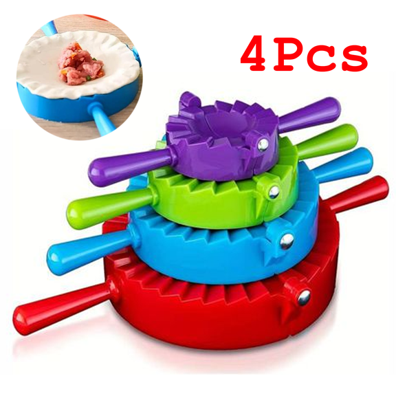 Empanada Maker Press, Dumpling Maker Set, 4Pcs Dumpling Mold Set for Ravioli, Pierogi, Turnovers, Calzone, Dumpling, 4 Sizes