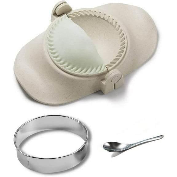 Empanada Maker Press, Extra Large Dumpling Maker Set with Dough Cutter, 6 inch Dumpling Mold Set for Pierogi, Pastelitos, Calzone, Turnovers, Chinese Dumpling