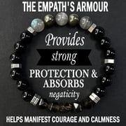 Empath Protection Bracelet/High-quality labradorite, pyrite, obsidian, faceted smoky quartz handmade natural stone beads Inner strength, courage & confidence Crystal stone jewelry holiday gifts for