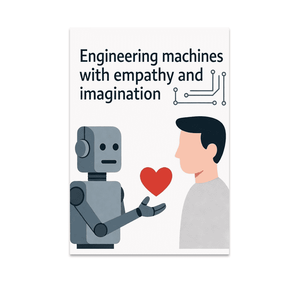 Empathetic Robot Art - Mindful Robotics Enthusiast - 13x19 Poster Print