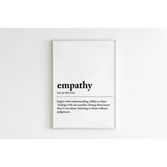 Empathy Definition Art Print Minimalist Wall Decor