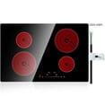 thumbnail image 1 of Empava 23.2x20.5" Electric Cooktop, 4 Burner Glass Stove 240V, Sensor Touch + Timer & Lock, 9 Power Levels for Slow Cooking & Frying, 1 of 6