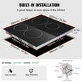 thumbnail image 1 of Empava 24" Electric Stove Top, 4 Burner Glass Cooktop 240V, Sensor Touch Control w/ Timer & Child Lock, 9 Power Levels - Simmer, Steam, Fry, 1 of 7