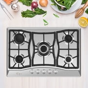 Empava 30 Built-in Gas Stove Top - Stainless Steel LPG Natural Gas Cooktop - 5 Sealed Burners