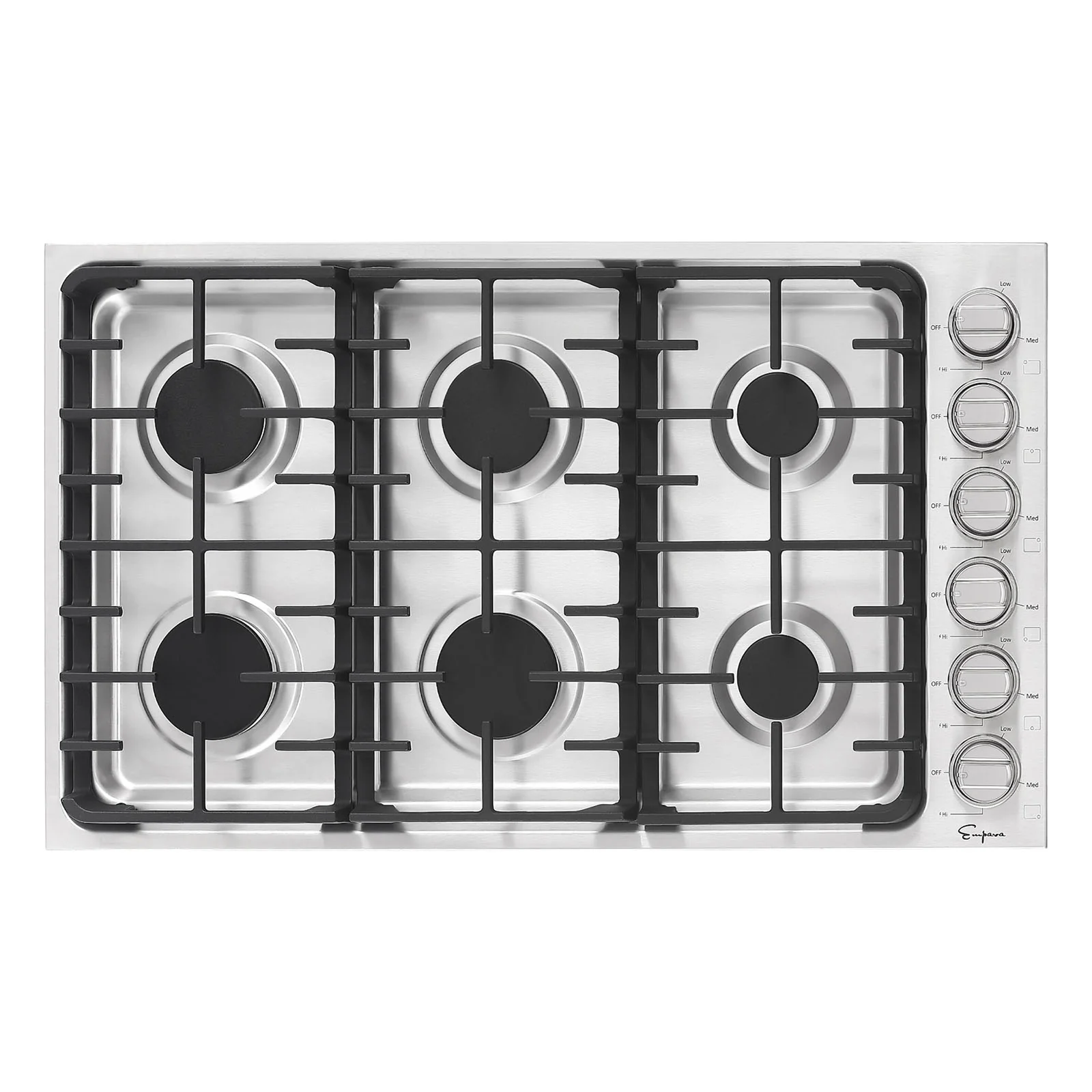 Empava 36" Stainless Steel 6 Burner Gas Cooktop