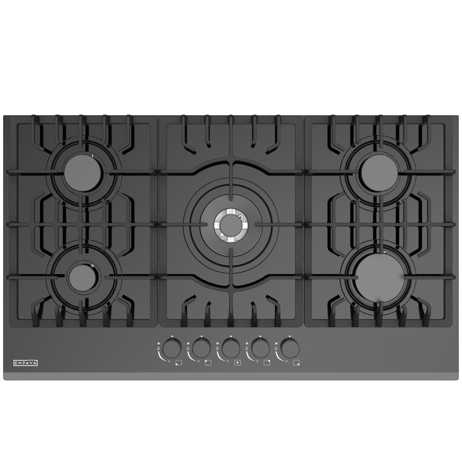 Empava 36 in. Gas Stove Cooktop 5 Italy Sabaf Sealed Burners NG/LPG