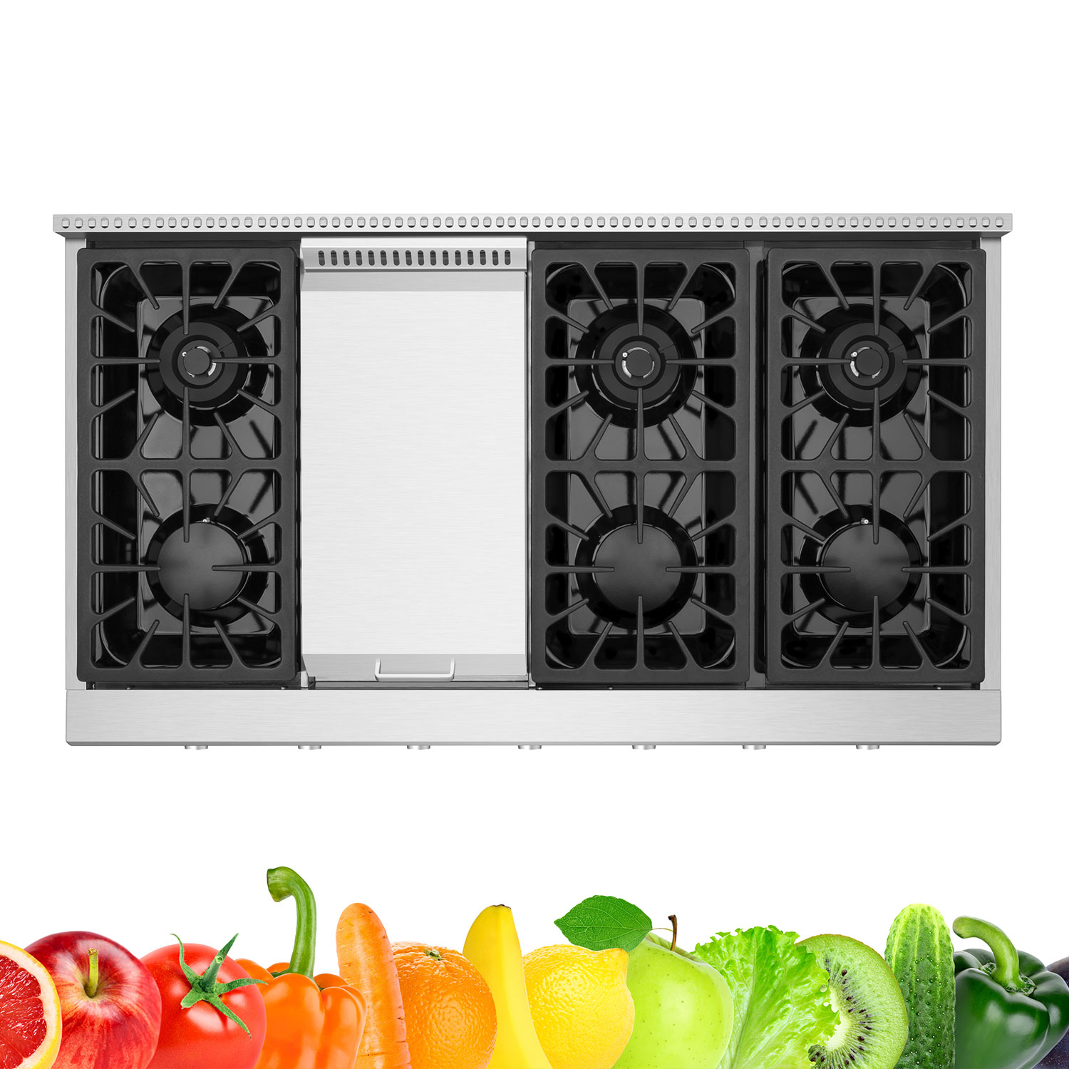 Empava 48" Slidein Natural Gas Cooktop Stainless Steel Range Top 4