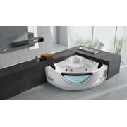 Empava 59 Luxury 2 Person Hydromassage Corner SPA Tub Freestanding Massage Bathtub EMPV-JT319