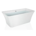 thumbnail image 1 of Empava 59" Luxury Freestanding Bathtub Acrylic Soaking SPA Tub by Empava – Modern Stand Alone Bathtubs with Custom Contemporary Design, White, EMPV-FT1511, 1 of 12