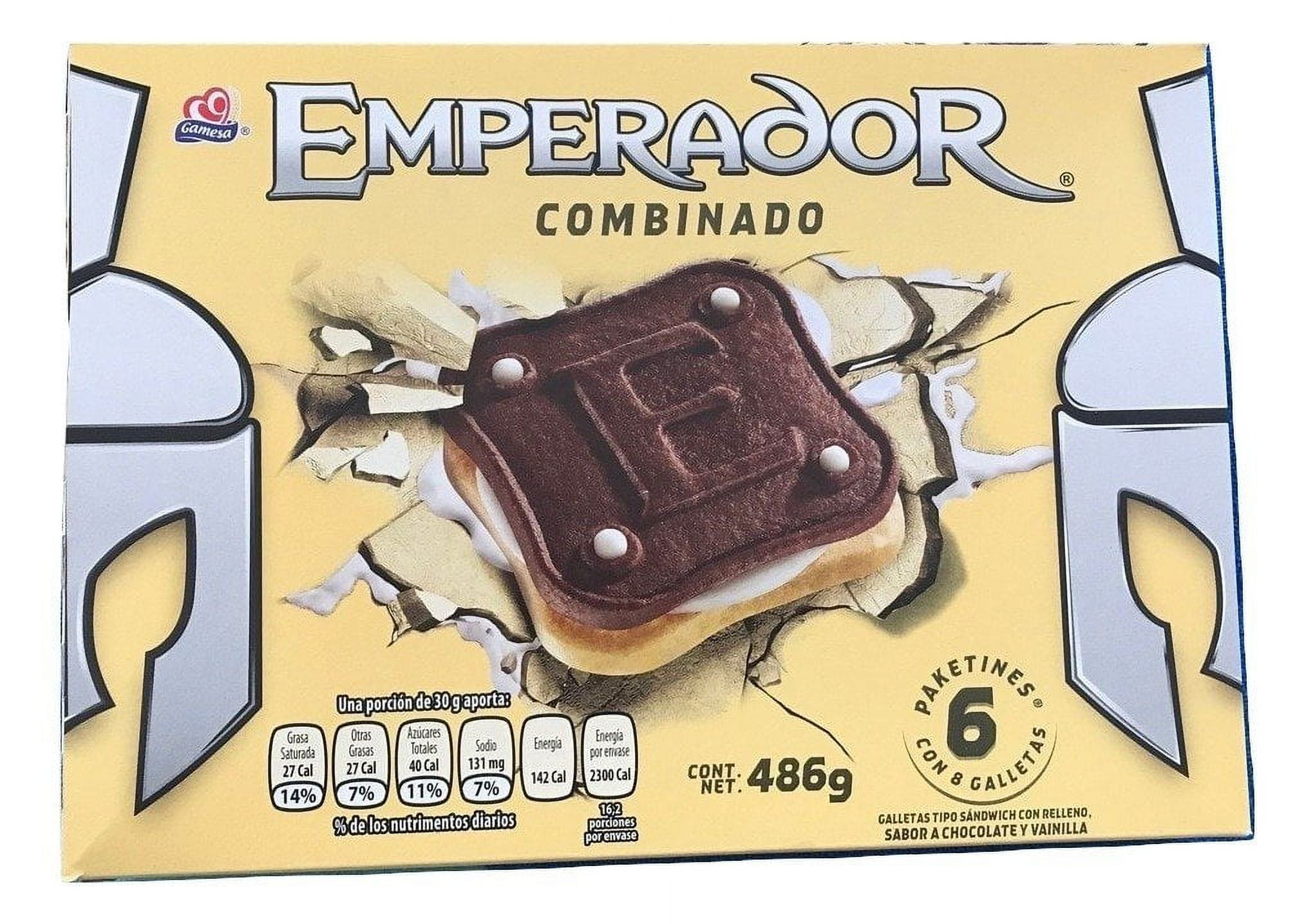 Emperador Combinado Chocolate & Vanilla Sandwich Cookies, 17.35 oz