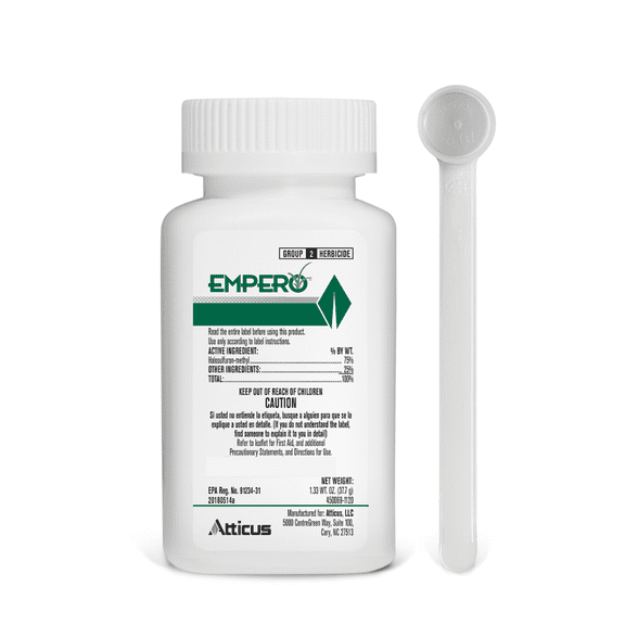 Empero Nutsedge Killer (1.33 oz) - (Compare to Sedgehammer) - Halosulfuron-Methyl 75% Turf Herbicide for Established Lawns, Ornamental Turfgrass, & Landscape Areas - by Atticus