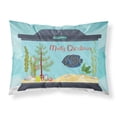 thumbnail image 1 of Emperor Angelfish Merry Christmas Fabric Standard Pillowcase, 1 of 4