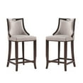 thumbnail image 1 of Manhattan Comfort Emperor 27" Faux Leather Counter Stool in Gray (Set of 2), 1 of 11