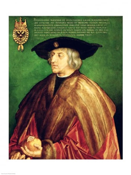 Emperor Maximilian I Canvas Art - Albrecht Durer (18 x 24)