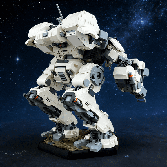 Emperor Mecha Building Blocks Set | Heavy Assault Mech with Articulated Limbs & Weaponry | DIY Assembly Brick Toy | Compatible with Major Brands | Gift for Mecha & Sci-Fi Collectors