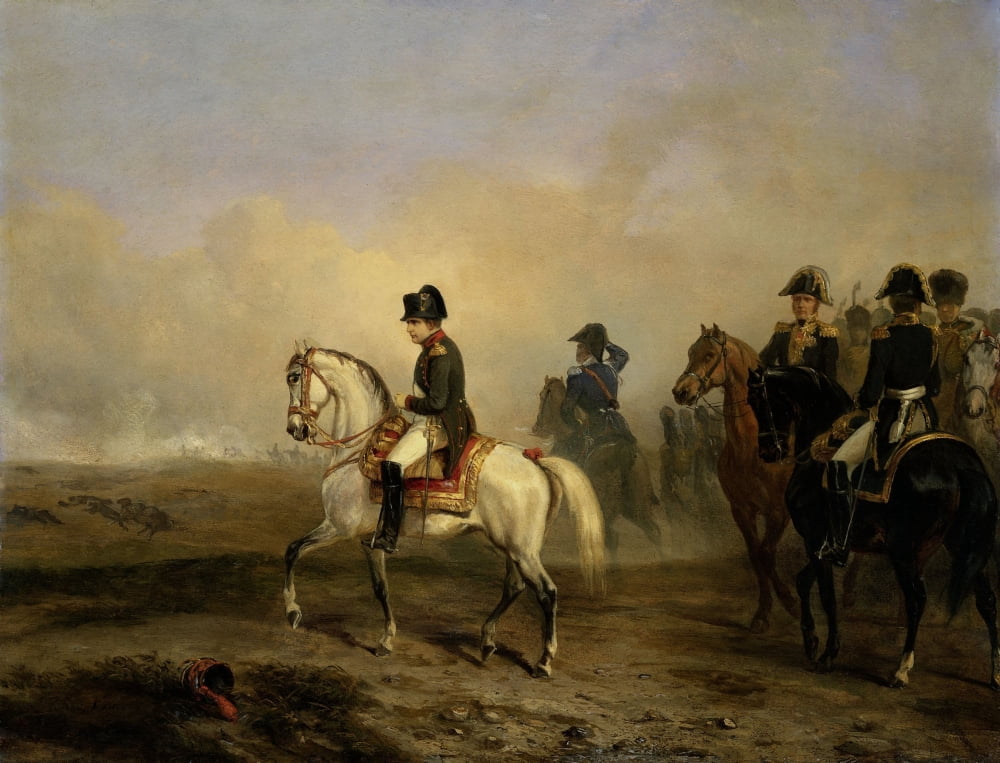 Emperor Napoleon I And His Staff On Horseback Canvas Art - (36 x 24)