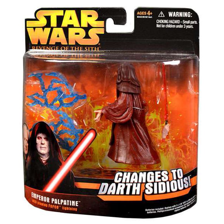 Emperor Palpatine Action Figure Glowing Force Lightning Star