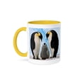 thumbnail image 1 of 3dRose, Emperor Penguin Family, 11oz Two-Tone Yellow Mug, 1 of 7