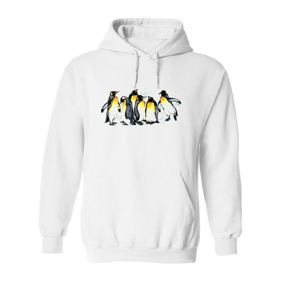 Emperor Penguin Hoodie Men -Image by Shutterstock, Male 3X-Large