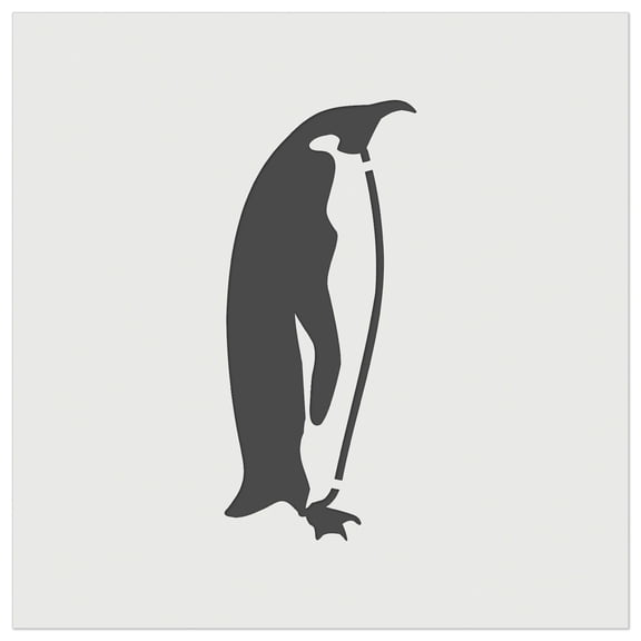 Emperor Penguin Profile DIY Cookie Wall Craft Stencil - 3.5 Inch