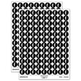 thumbnail image 1 of Emperor Penguin Profile 200+ Round Stickers - Black - Gloss Finish - 0.50" Size, 1 of 3