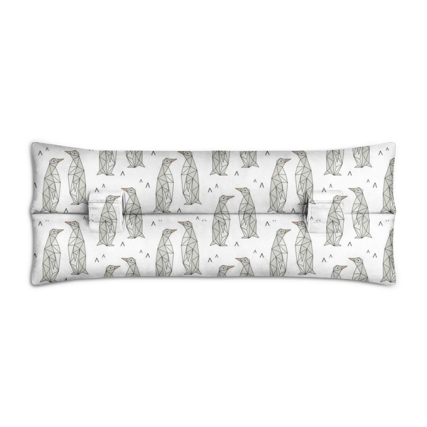 Emperor Penguin Themed Seatbelt Pillow for Surgery Recovery - Mastectomy & Heart Surgery Car Cushion with Decorative Snow Print - Universal Fit Pad