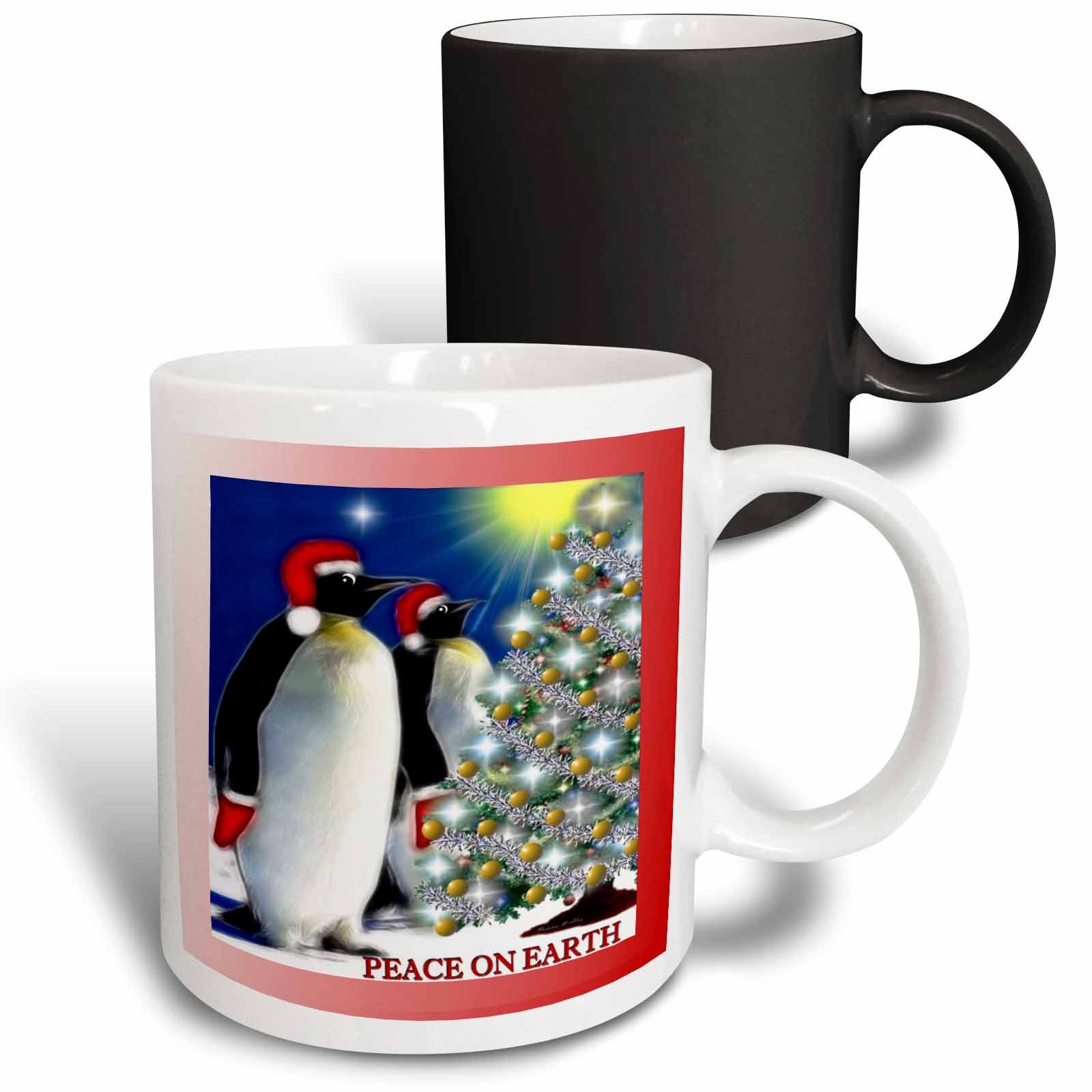 Emperor Penguins With Christmas Tree Peace On Earth 11oz Magic ...