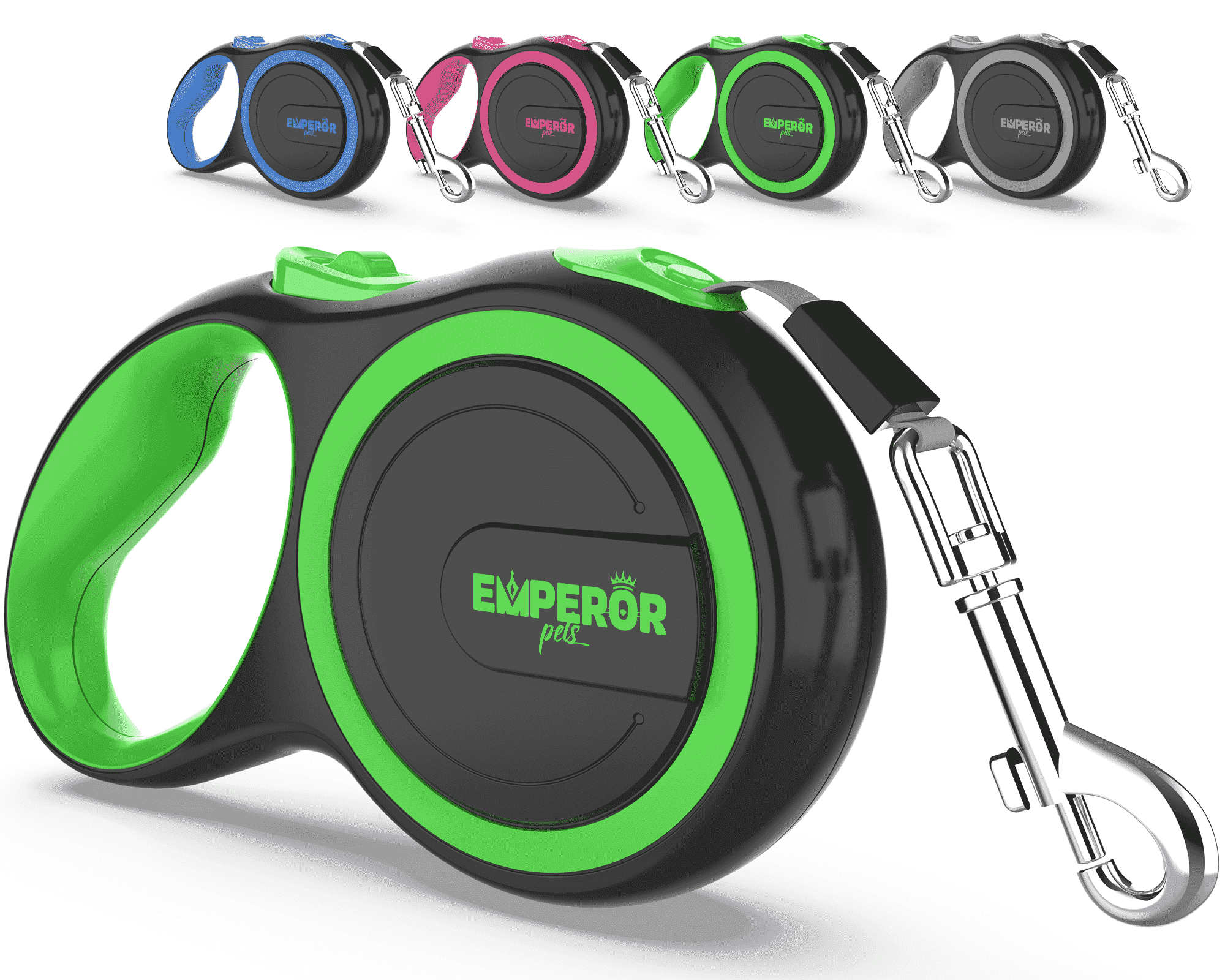 Emperor Pets Retractable Dog Leash, 26 ft Zinc Alloy Hook, Large Dogs ...