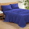 thumbnail image 1 of Emperor Size 4-PCs Sheet Set, 500 Thread Count 100% Egyptian Cotton, Super Soft Egyptian Cotton Fits 19-22 Inch Deep Pocket Sheets, Emperor Size (Solid, Royal Blue), 1 of 5