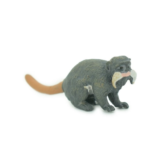 Emperor Tamarin, Monkey, Hand Painted, Educational, Rubber Primate, Realistic Figure, Lifelike, Gift, 1 3/4" SF61 B16