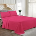 thumbnail image 1 of Emperor/Wyoming King Size Egyptian Cotton Family King Sheet Set Premium 800 TC Softest Family King Bed Sheets Hot Pink Solid 30 Inch Deep Pocket 4PC- 1 Flat Sheet, 1 Fitted Sheet & 2 Pillowcase, 1 of 7