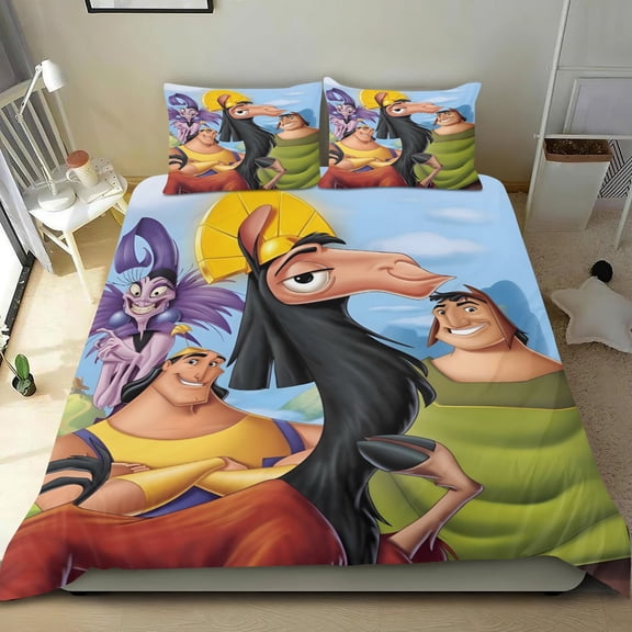 Emperor's New Groove Themed Bed Sheet Set Three Piece Set 53x79 Inches Comfortable And Skin Friendly Unique Design Creating A Star Studded Night